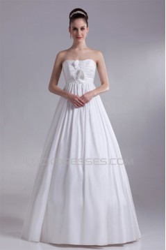 A-Line Taffeta Strapless Sleeveless Wedding Dresses Maternity Wedding Dresses 2031126