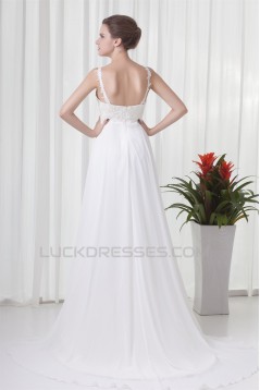 Beautiful Chiffon Lace Sleeveless A-Line Wedding Dresses Maternity Wedding Dresses 2031131