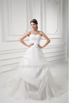 Breathtaking A-Line Sweetheart Sleeveless Satin Sweet Wedding Dresses 2031139