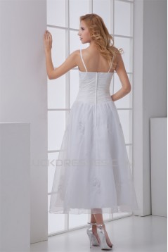 Chiffon Satin Sleeveless A-Line V-Neck Reception Wedding Dresses 2031153