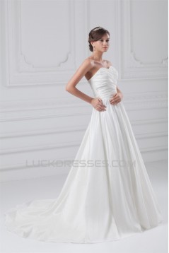 A-Line Sweetheart Taffeta Sleeveless Wedding Dresses 2031200