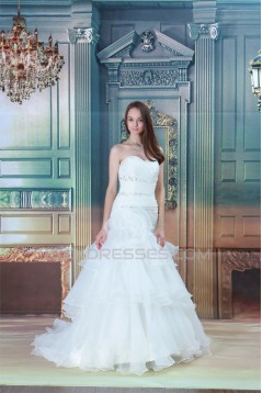 Satin Organza Short Sleeve Mermaid/Trumpet Wedding Dresses 2031206