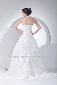 Elegant Halter Sleeveless Princess Beaded Wedding Dresses 2030121