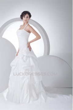 Elegant Halter Sleeveless Princess Beaded Wedding Dresses 2030121