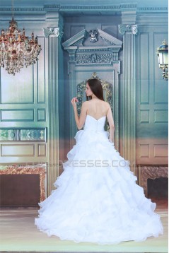 Great Ball Gown Sweetheart Satin Sleeveless Wedding Dresses 2031213