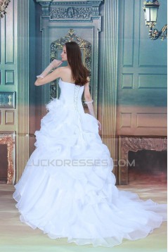 Hot Sale Strapless A-Line Satin Sleeveless New Arrival Wedding Dresses 2031223