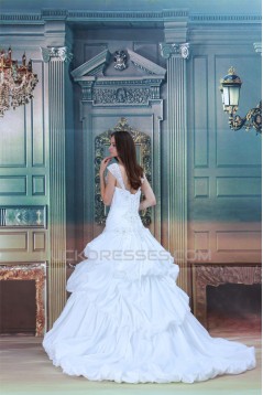 New Arrival Straps Sleeveless Taffeta A-Line Best Wedding Dresses 2031253