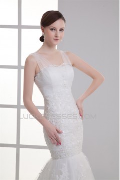 Satin Fine Netting Mermaid/Trumpet V-Neck Most Beautiful Wedding Dresses 2031271