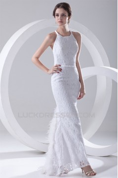 Satin Lace Mermaid/Trumpet Sleeveless Scoop Best Wedding Dresses 2031275