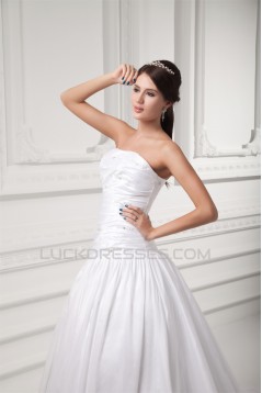 A-Line Soft Sweetheart Taffeta A-Line Wedding Dresses 2031347