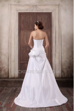 Taffeta A-Line Soft Sweetheart Sleeveless Sweet Wedding Dresses 2031397