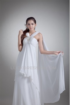 Empire V-Neck Chiffon Sheath/Column Wedding Dresses Maternity Wedding Dresses 2031414