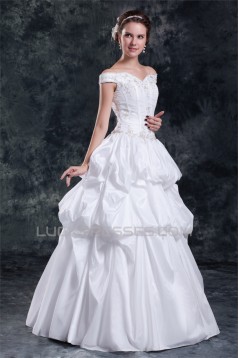 Wholesale Sleeveless Taffeta Off-the-Shoulder Ball Gown Wedding Dresses 2031420