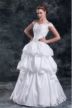 Wholesale Sleeveless Taffeta Off-the-Shoulder Ball Gown Wedding Dresses 2031420