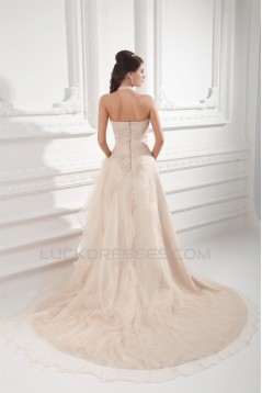 Wonderful Halter Ball Gown Sleeveless Satin Organza Wedding Dresses 2031428