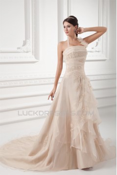 Wonderful Halter Ball Gown Sleeveless Satin Organza Wedding Dresses 2031428