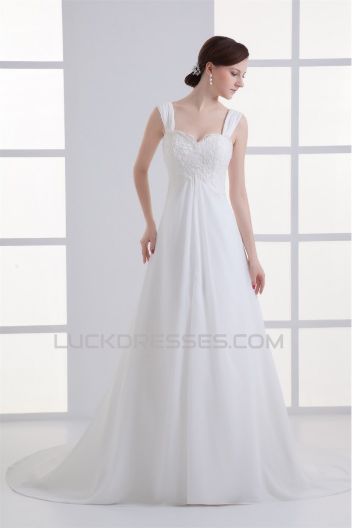 Wonderful Sweetheart Chiffon Lace Sheath/Column Wedding Dresses Maternity Wedding Dresses 2031433