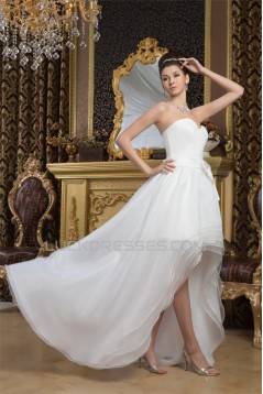 A-Line Sleeveless Sweetheart High Low Wedding Dresses 2031526