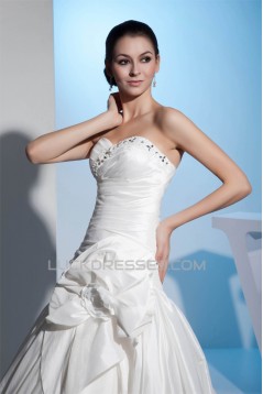 Great Sweetheart Satin Taffeta Netting A-Line Best Wedding Dresses 2030167