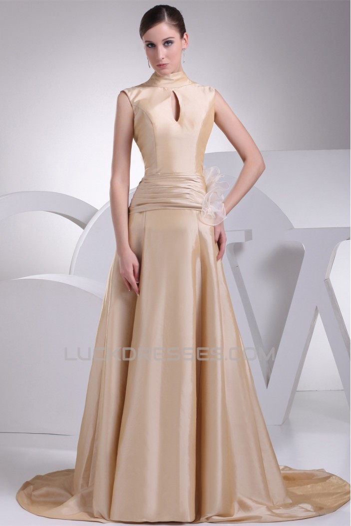 A-Line High-Neck Bows Wedding Dresses 2030173