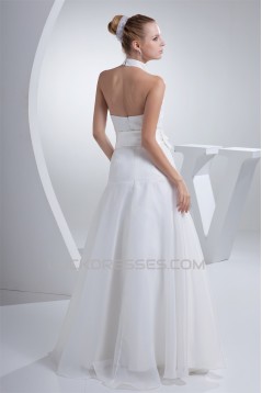 High-Neck Sleeveless A-Line Sweet Wedding Dresses 2030176