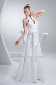 High-Neck Sleeveless A-Line Sweet Wedding Dresses 2030176