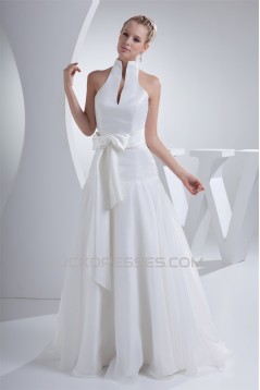 High-Neck Sleeveless A-Line Sweet Wedding Dresses 2030176