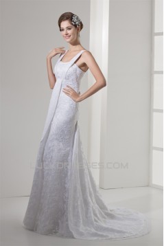 Mermaid/Trumpet Satin Lace Straps Sleeveless New Arrival Wedding Dresses 2030204