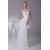 Sheath/Column One-Shoulder Lace Organza Wedding Dresses 2030241