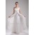 A-Line Organza Elastic Woven Satin Sleeveless Sweet Wedding Dresses 2030247