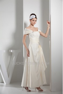 Ruffles Taffeta Short Ankle-Length A-Line Wedding Dresses 2030259
