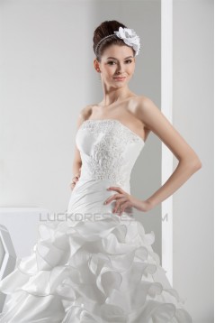 Ball Gown Satin Lace Taffeta Square Sleeveless New Arrival Wedding Dresses 2030285