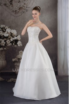 A-Line Sweetheart Sleeveless Embellished Wedding Dresses 2030309