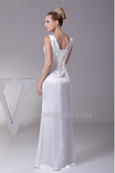 Sheath/Column V-Neck Sleeveless Wedding Dresses 2030340