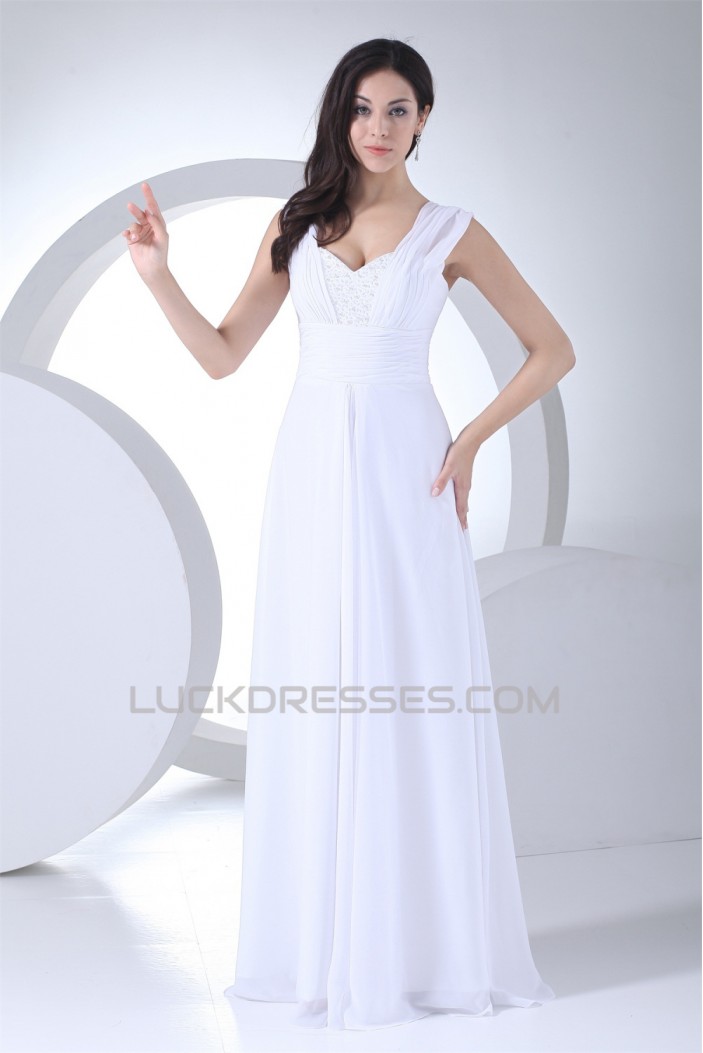 Sheath/Column New Arrival Chiffon Lace Beaded Wedding Dresses 2030344