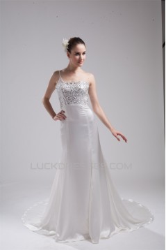 Sleeveless Mermaid/Trumpet One-Shoulder Reception Wedding Dresses 2030373