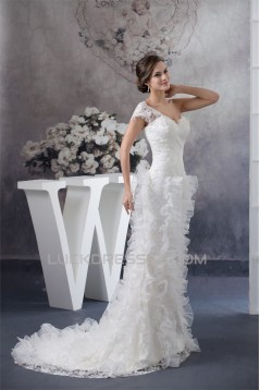 Sleeveless Princess Satin Lace Organza Fine Netting Best Wedding Dresses 2030380