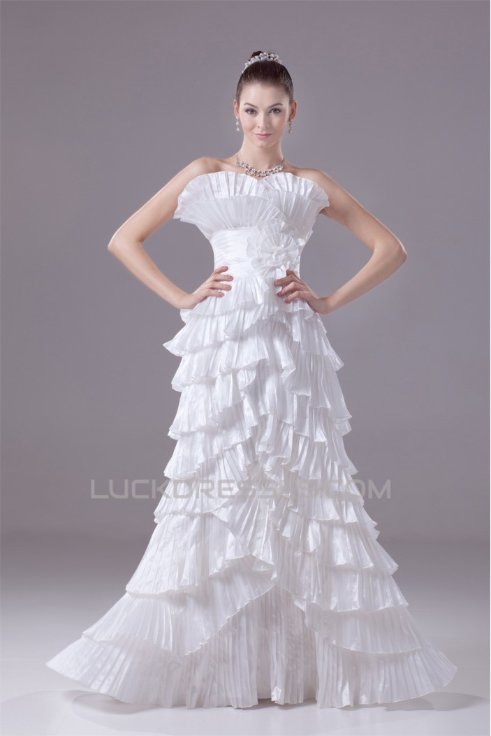 Sleeveless Princess Strapless Taffeta New Arrival Wedding Dresses 2030382