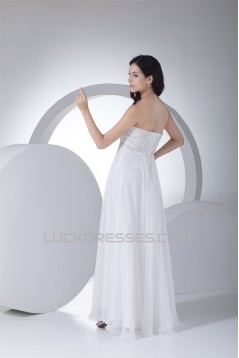 A-Line Soft Sweetheart Beaded Chiffon Wedding Dresses Maternity Wedding Dresses 2030383