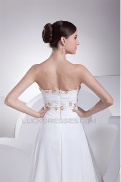 A-Line Sleeveless Sweetheart Chiffon Beaded Lace Wedding Dresses 2030422