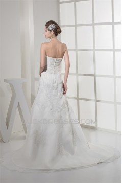 A-Line Beaded Lace Soft Sweetheart Wedding Dresses 2030436