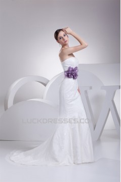 Mermaid/Trumpet Soft Sweetheart Sleeveless Best Wedding Dresses 2030438