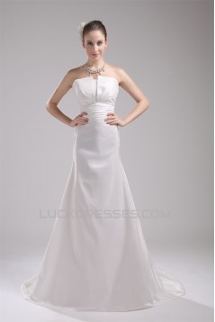 Strapless Sleeveless A-Line Taffeta New Arrival Wedding Dresses 2030459