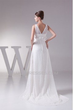 Straps Sleeveless Chiffon Satin Lace Fine Netting Wedding Dresses 2030466