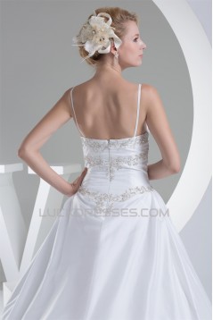 Taffeta Spaghetti Straps A-Line Sleeveless New Arrival Wedding Dresses 2030499