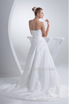 Sweetheart A-Line Organza Lace Wedding Dresses 2030507