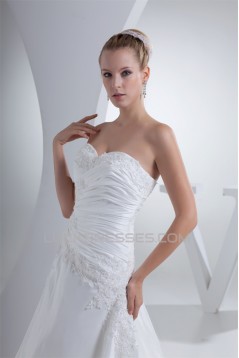 Sweetheart A-Line Organza Lace Wedding Dresses 2030507