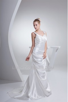 V-Neck Sheath/Column Taffeta Illusion Sleeves New Arrival Wedding Dresses 2030512