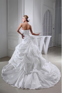 Wholesale Sweetheart Taffeta Sleeveless A-Line Wedding Dresses 2030515