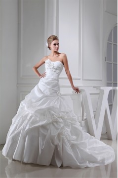 Wholesale Sweetheart Taffeta Sleeveless A-Line Wedding Dresses 2030515